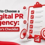 Buyer's checklist graphic showing how to choose a digital PR agency
