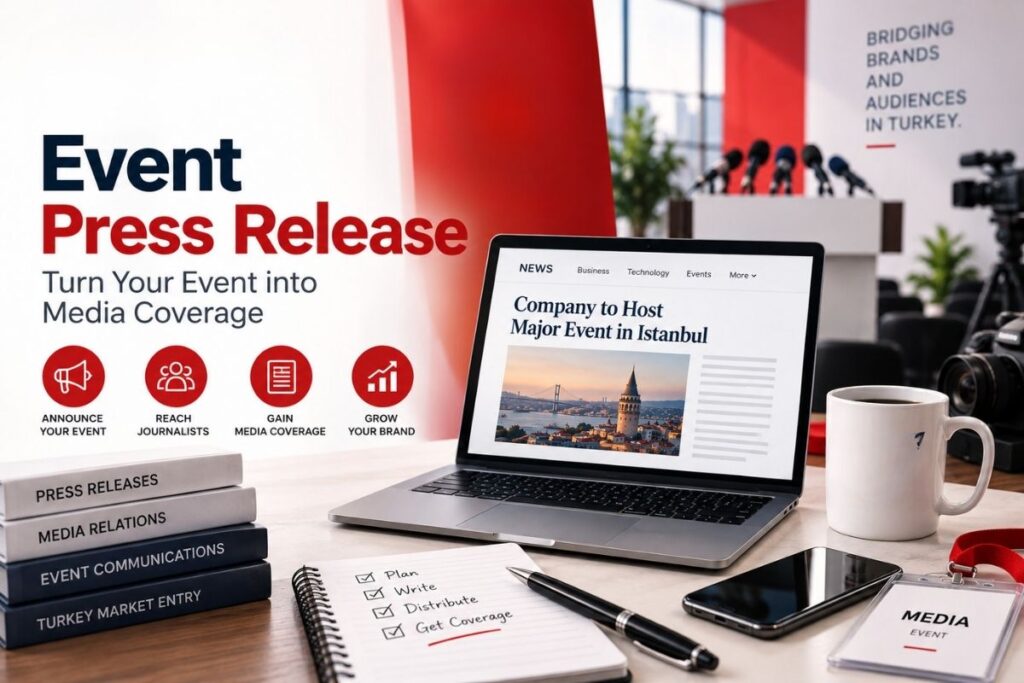Event press release example for media coverage and event promotion